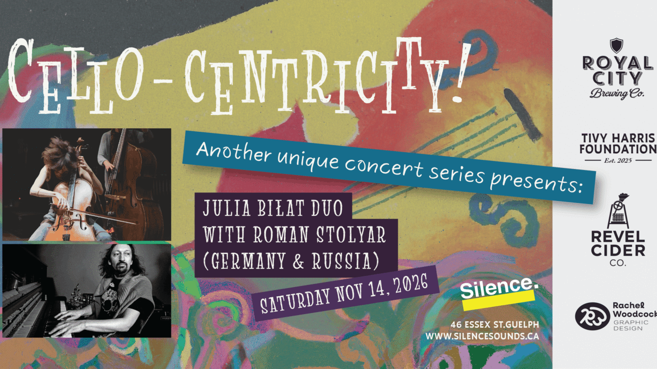 Cello-centricity! banner image featuring Julia Biłat and Roman Stolyar