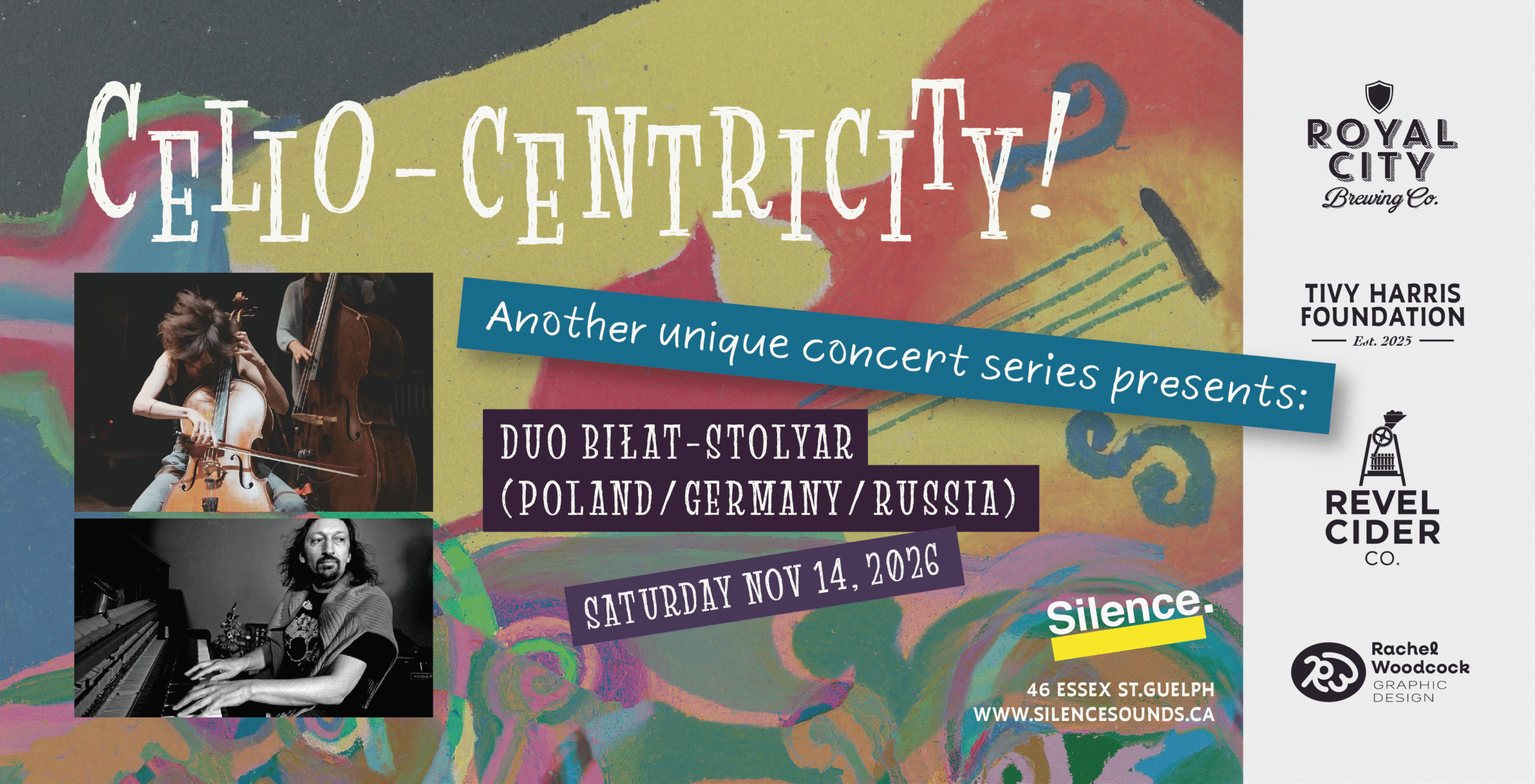 Cello-centricity! banner image featuring Duo Biłat-Stolyar