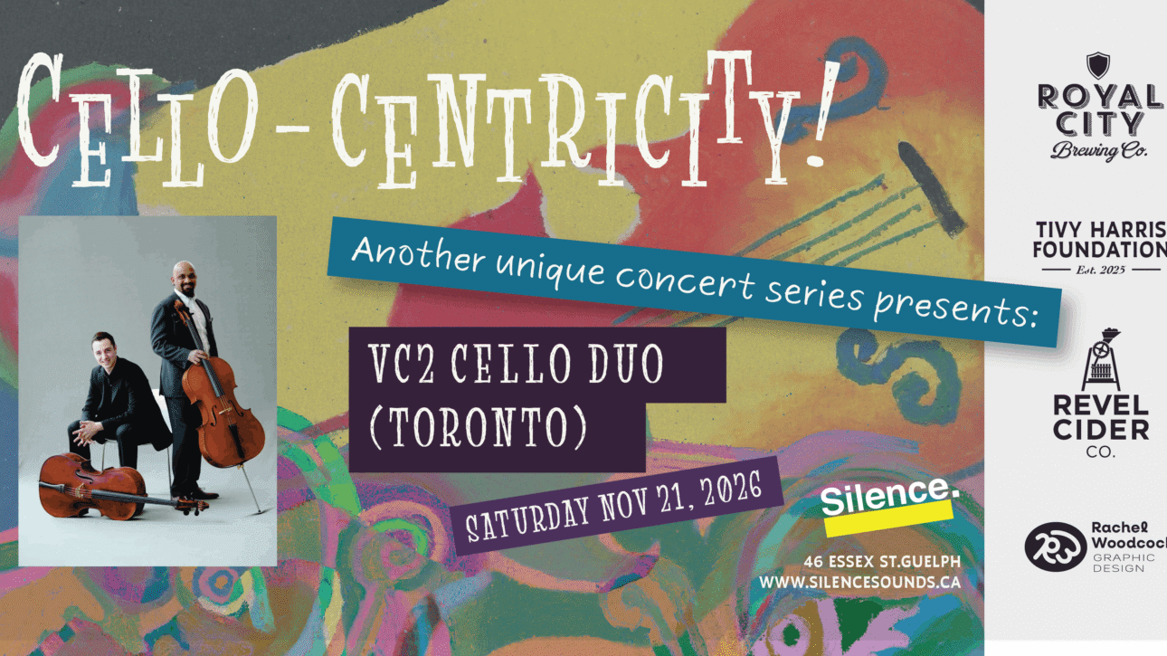 Cello-centricity! banner image featuring VC2 Cello Duo