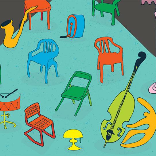 Image of instruments and chairs